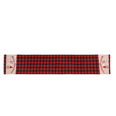 Christmas decorations Black and red checkered table flag decoration for Christmas, dwarf, faceless elderly, table mat, Nordic napkins