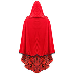 Halloween Jacquard Cloak Little Red Riding Hood Costume