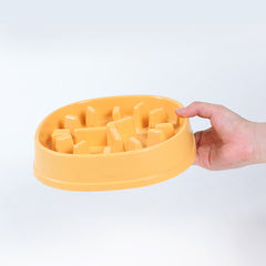 Dog Choking Prevention Bowl Slow Non-slip Clock-shaped