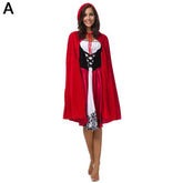 Halloween New Skull Print Witch Long Vampire Costume, Queen Dress Costume