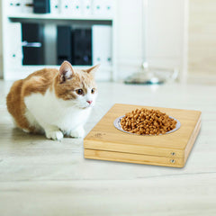 Pet Double Bowl Stainless Steel Dog Cat Rack