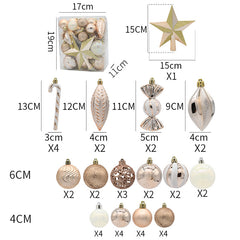 Christmas ball combination set Christmas tree decoration props combination 40pcs combination of multiple Christmas ball