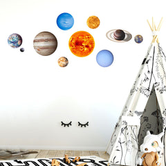 Luminous Solar System Themed Glowing Wall Sticker Home Decor for Children