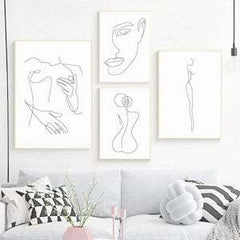 Chic Feminine Canvas Simple Wall Art Home Decor