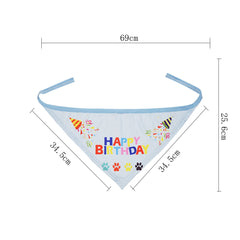 Creative Dog Birthday Hat Birthday Party Hat Printing Pet Triangular Scarf