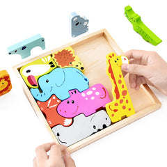 Wooden puzzle animal toy