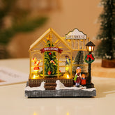 Christmas decorations glowing music houses resin crafts