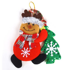 Fabric ornaments Christmas tree velvet tree hugging