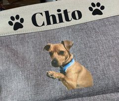 Personalized Pet Dog Toy Storage Basket Dog Canvas Bag Fold