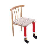 Christmas table corner cover belt buckle Christmas table foot cover Christmas restaurant bar chair foot cover