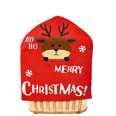 Christmas decorations cartoon Santa Claus snowman chair cover hoho figurine chair cover dining table Christmas decoration