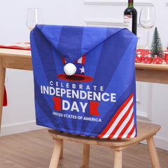 Christmas chair set elderly person snowman deer creative cartoon Christmas tableware decoration double-sided printing