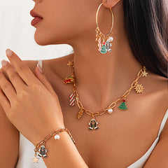 Christmas bells, Christmas tree pendants, necklaces, personalized holiday snowflakes, candies, accessories for women