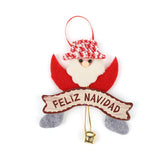 New Christmas Pendant Cute Cartoon Santa Claus Elk Decoration Christmas Tree Bell Pendant