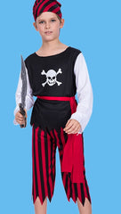 Halloween Cosplay Pirate Skull Boy Costume