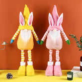 Easter Retractable Rabbit Standing Doll Window Home Decoration Ornament