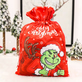 Christmas Grinch Christmas Thief Gift Bag Green Haired Monster Grinch Candy Bag Children's Festival Gift Supplies