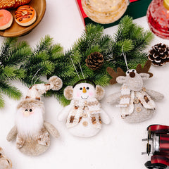 Christmas Decoration Snowman Small Pendant Christmas Tree Elk Pendant Doll Gift