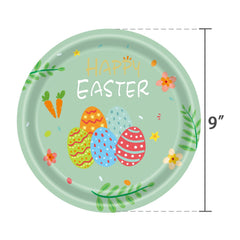 Easter Bunny Egg Festival Party Supplies Dinner Plate Pulling Flag Paper Cup Knife Fork Spoon Disposable Tableware Set