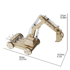 Wooden inserting excavator educational toy