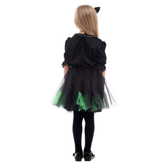 Children's Masquerade Costume Black Cat Princess Dress