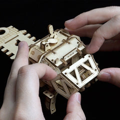4 wooden solar toy cars
