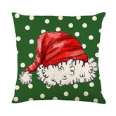 Christmas Pillow Cover Linen Printed Home Living Room Sofa Pillowcase Christmas Tree Cushion