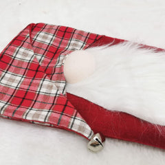 New Christmas Decorations Checkered Cloth Red Grey Faceless Doll Christmas Socks Christmas Children's Gift Socks