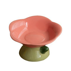 Ceramic Protection Cervical Vertebra Anti-overturningCat Dog Flower Bowl