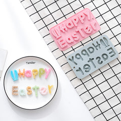 Happy Easter English Letters Silicone Mold