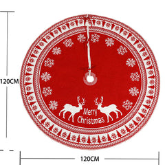 Christmas Tree Skirt Knitted Tree Skirt Apron Christmas Tree Skirt Knitted Elk Christmas Decoration Supplies