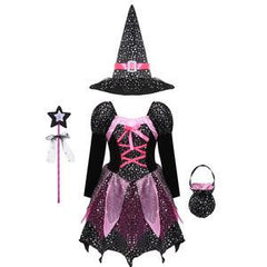 Children cos witch costume