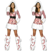 Color striped snowman costume uniform