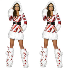 Color striped snowman costume uniform