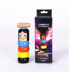Immovable Tumbler Magic Stubborn Wood Toy Funny Unbreakable Toy Magic Tricks