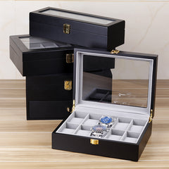 Black Matte Baked Paint Jewelry Organizer Display Box