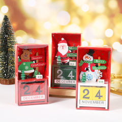 Christmas calendar countdown ornament Christmas snowman Christmas wooden
