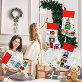 Christmas Walnut Soldier Christmas Socks Walnut Candy Bag Gift Bag Christmas Tree Fireplace Pendant Decoration