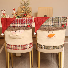 Christmas Chair Cover Christmas Home Decoration Cartoon Old Man