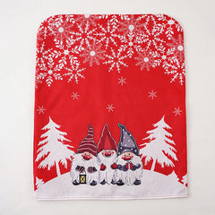 Christmas Decorations Cartoon Red Grey Table and Chair Set Creative Printing Christmas Chair Set