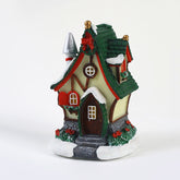 New Christmas decorations resin big house with music glowing house Christmas boots gift