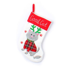 Cute Cat and Dog Christmas Socks Cartoon Christmas Socks Pendant Christmas Tree Gift Bag Decorative Socks