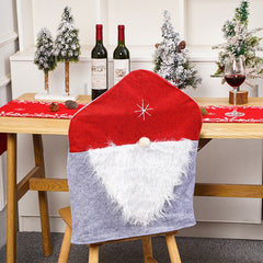 Santa Claus red hat Christmas chair cover Christmas home restaurant decoration chair cover