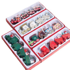 Decorations Wooden Train Presents For Children Christmas