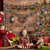 Christmas decoration ribbon, Christmas party atmosphere, venue arrangement, floral and madder hair strips