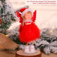 Christmas Angel Doll Merry Christmas Decor for Home Christmas Elf Tree Pendant