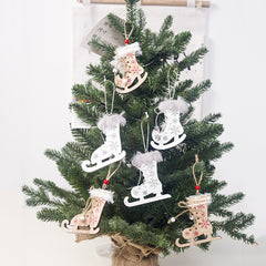 Merry Christmas Ornaments Christmas 3pc/set Skate Shoes Christmas Decorations for Tree Toy Xmas Decor Swiateczne New Year 2020
