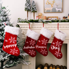 Christmas decoration supplies, high-end red plush Christmas socks
