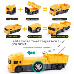 Children's Magnetic Inertia Variety Toy Robot Assembly Transformer Toy Car