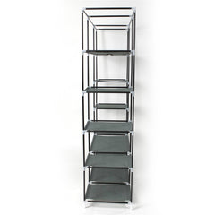 5-Layer Portable Closet Storage Organizer Wardrobe Clothes Rack With Shelves